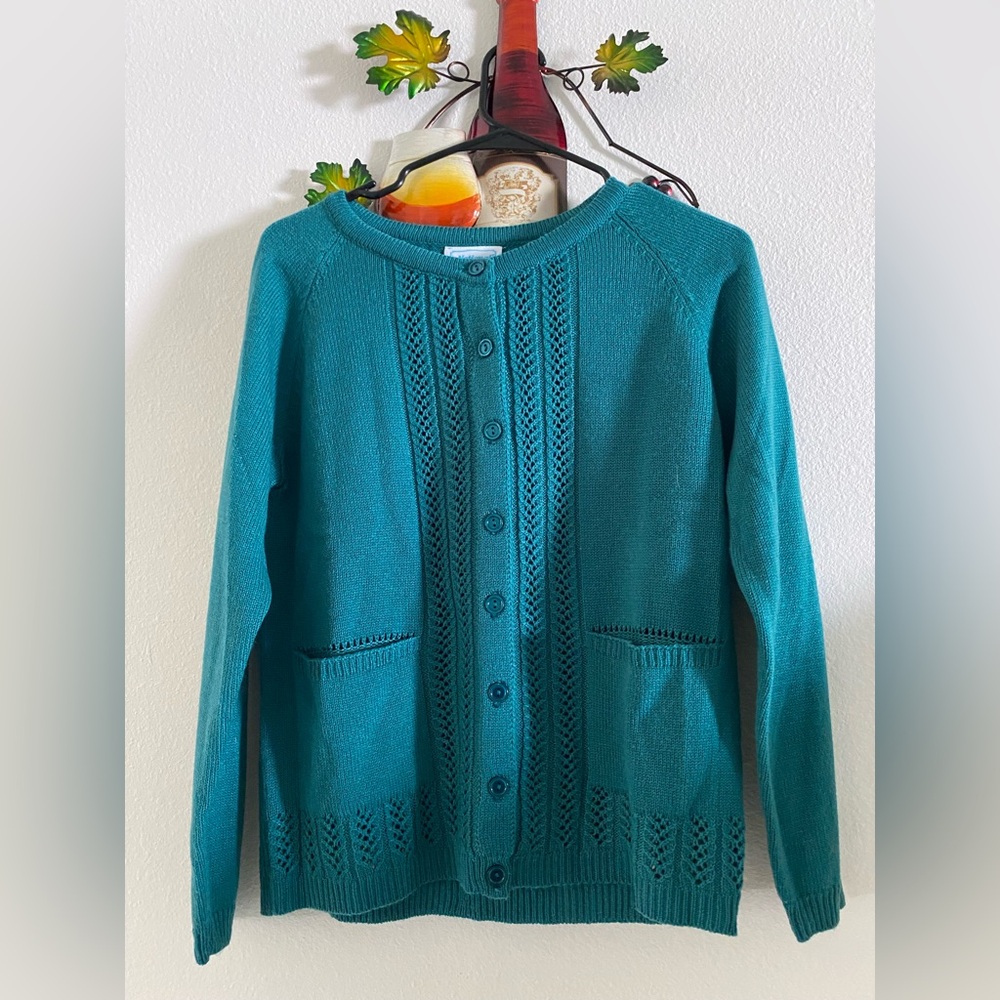 National cardigan sweater for women’s size PS color green